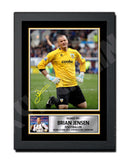 BRIAN JENSEN Limited Edition Football Player Signed Print - Football