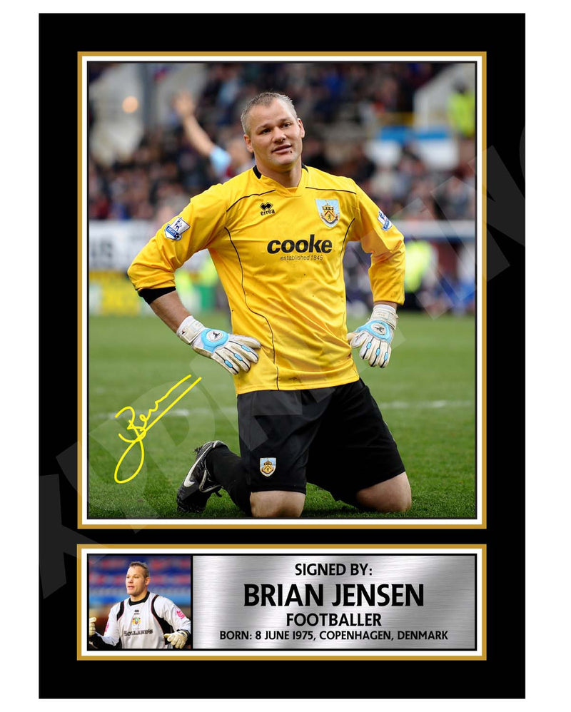 BRIAN JENSEN Limited Edition Football Player Signed Print - Football