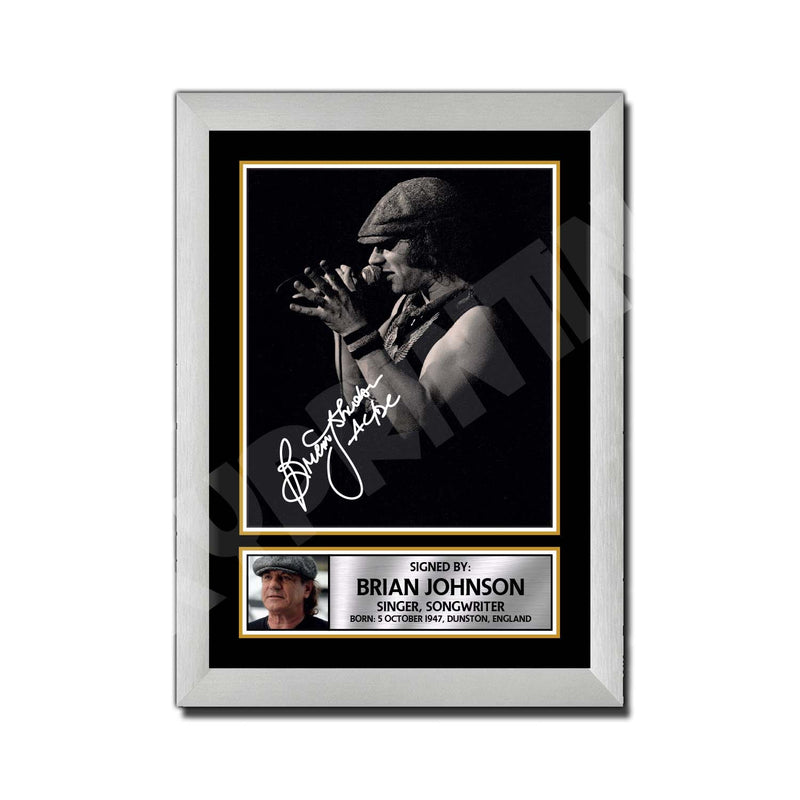BRIAN JOHNSON (1) Limited Edition Music Signed Print