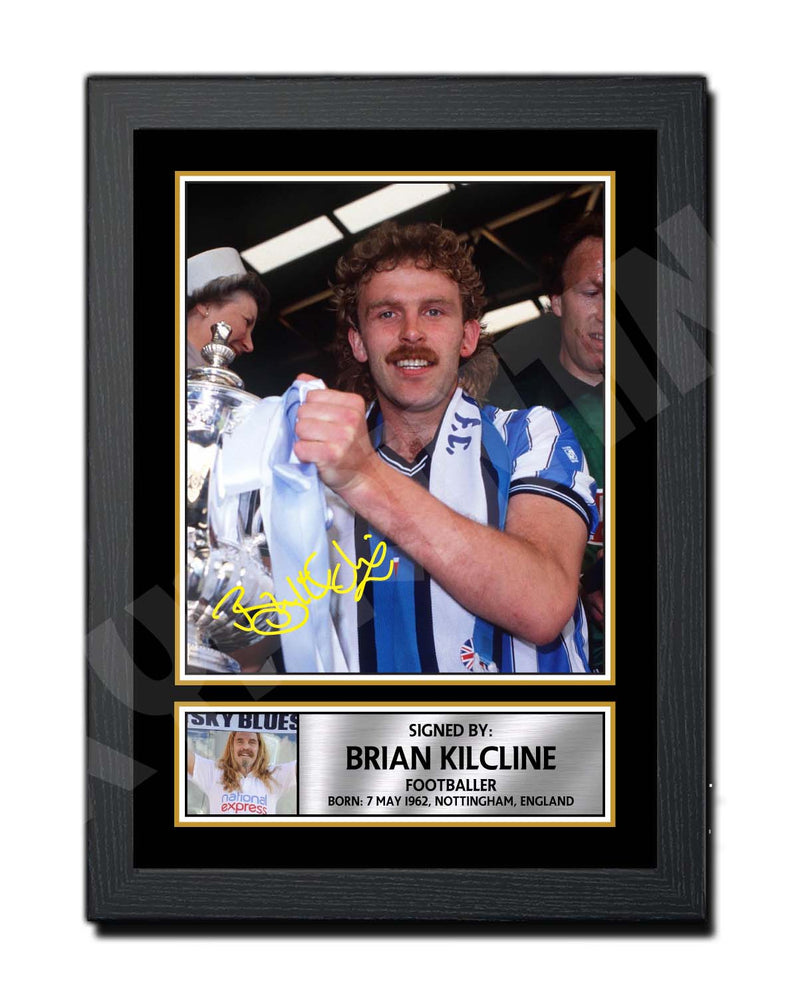 BRIAN KILCLINE Limited Edition Football Player Signed Print - Football