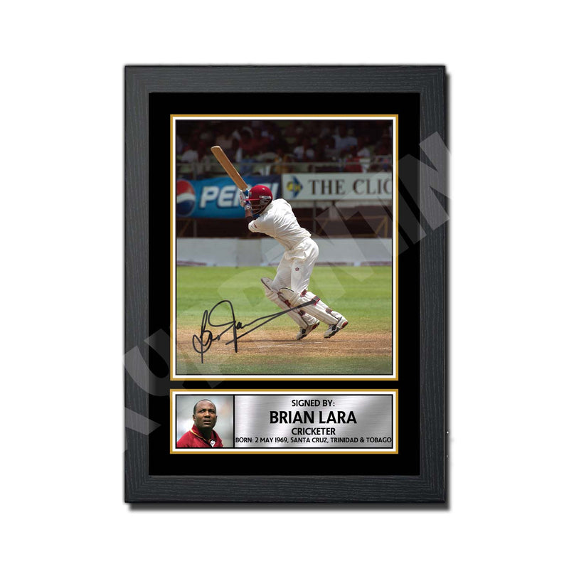 BRIAN LARA Limited Edition Cricketer Signed Print - Cricket Player