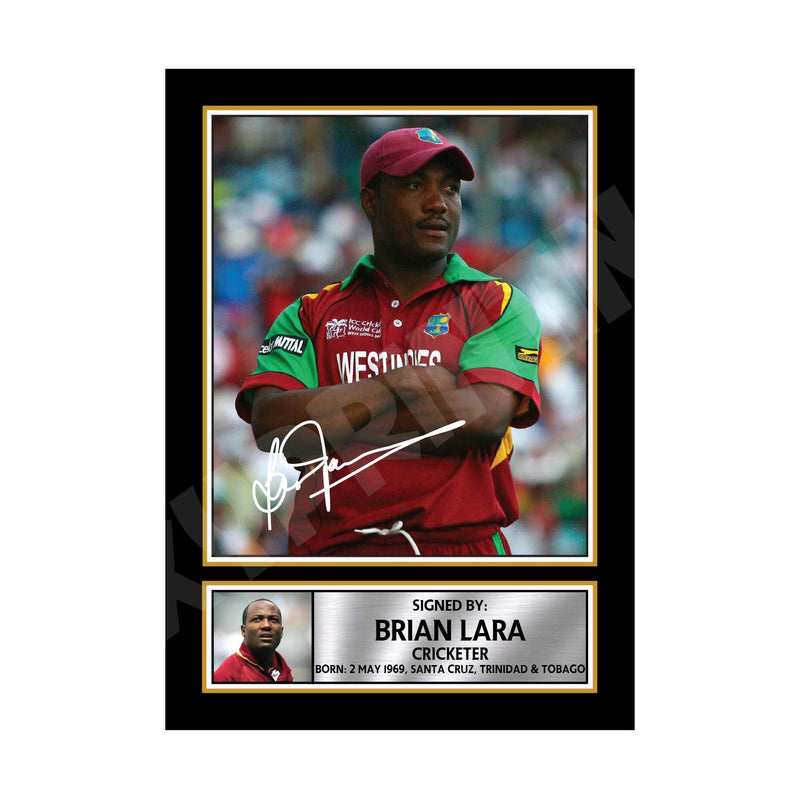 BRIAN LARA 2 Limited Edition Cricketer Signed Print - Cricket Player