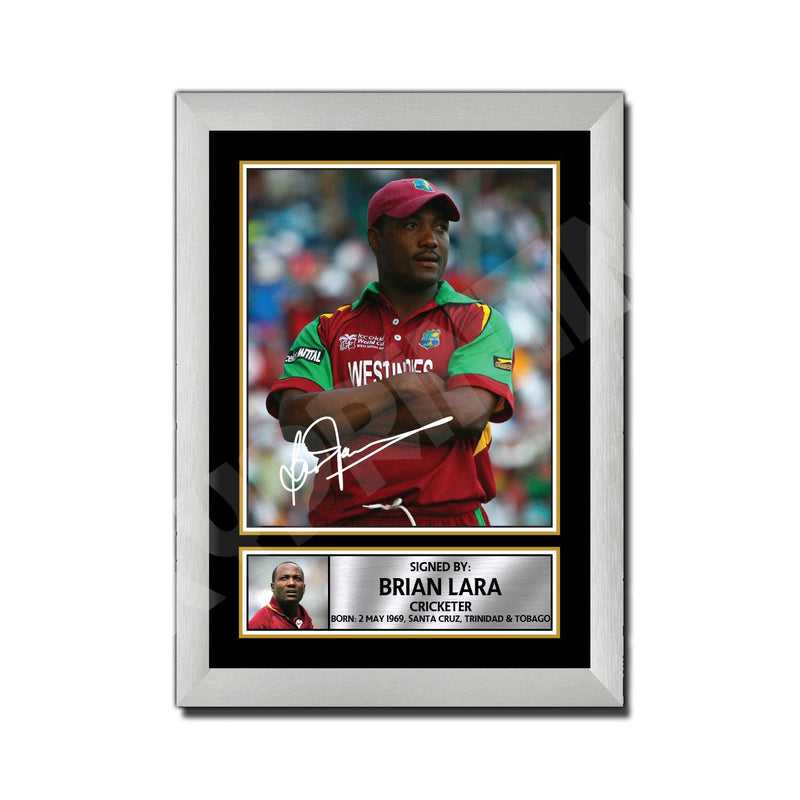 BRIAN LARA 2 Limited Edition Cricketer Signed Print - Cricket Player