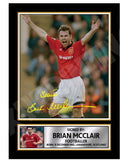 BRIAN McCLAIR 2 Limited Edition Football Player Signed Print - Football