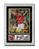 BRIAN McCLAIR 2 Limited Edition Football Player Signed Print - Football
