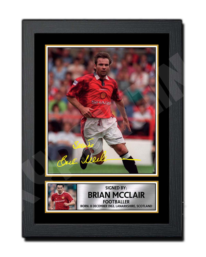 BRIAN McCLAIR (1) Limited Edition Football Player Signed Print - Football