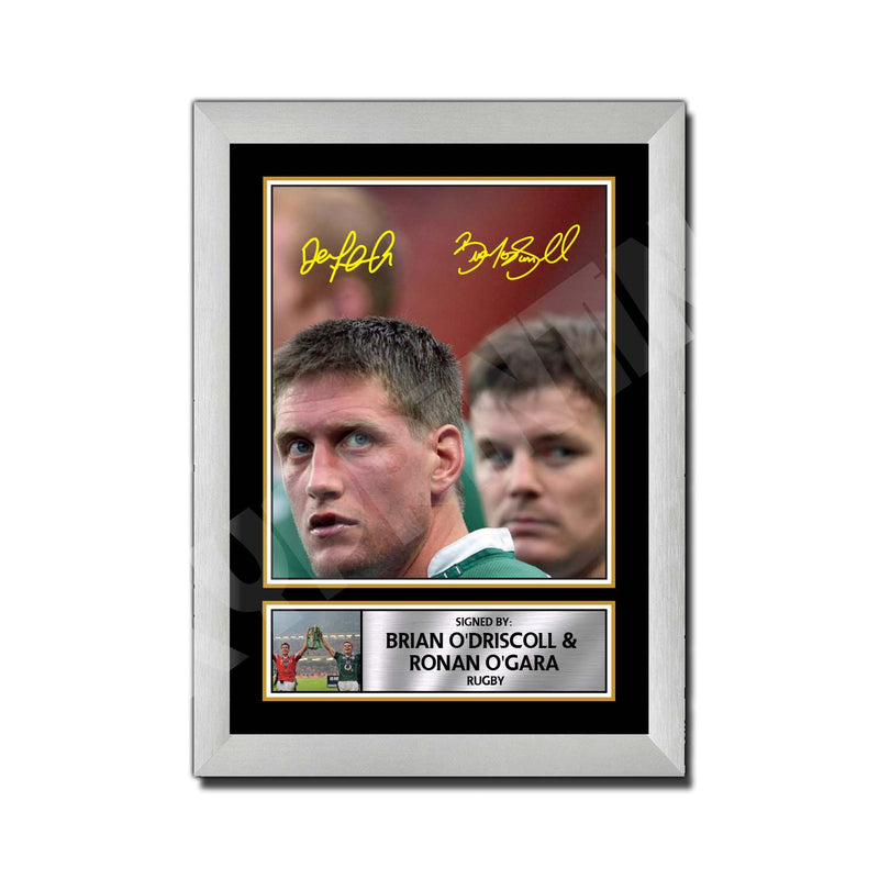 BRIAN O_DRISCOLL _ RONAN O_GARA 2 Limited Edition Rugby Player Signed Print - Rugby