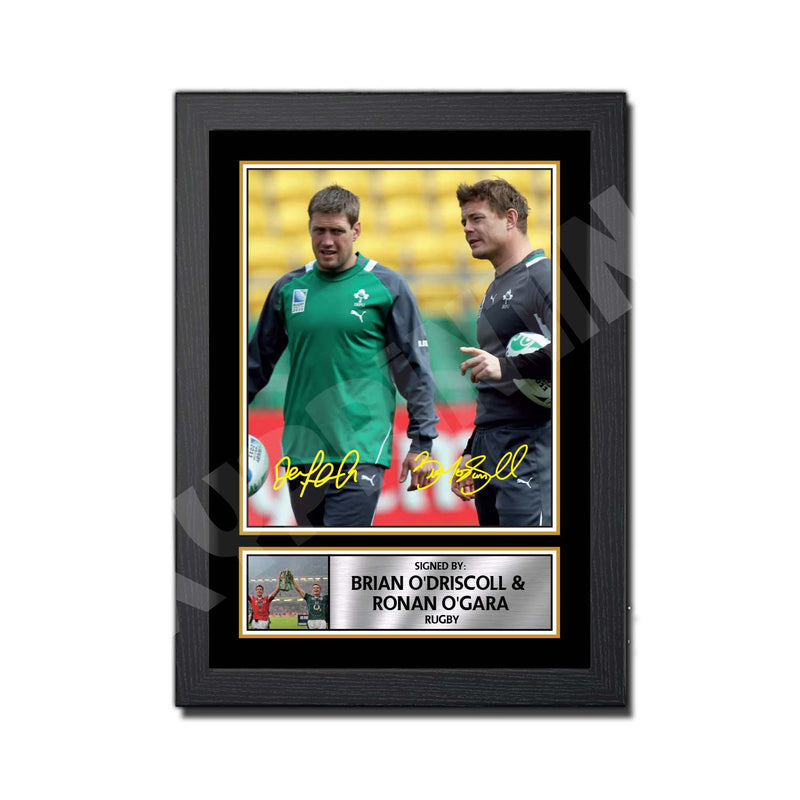 BRIAN O_DRISCOLL _ RONAN O_GARA (1) Limited Edition Rugby Player Signed Print - Rugby