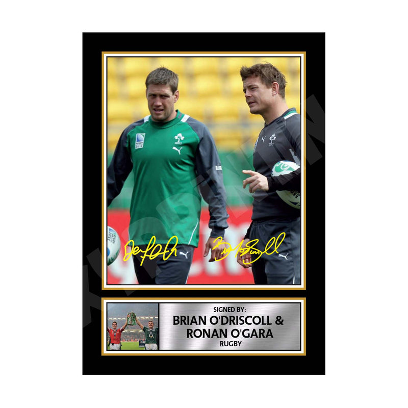 BRIAN O_DRISCOLL _ RONAN O_GARA (1) Limited Edition Rugby Player Signed Print - Rugby