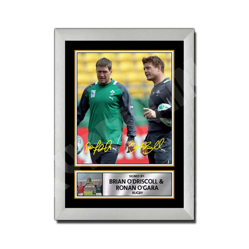 BRIAN O_DRISCOLL _ RONAN O_GARA (1) Limited Edition Rugby Player Signed Print - Rugby