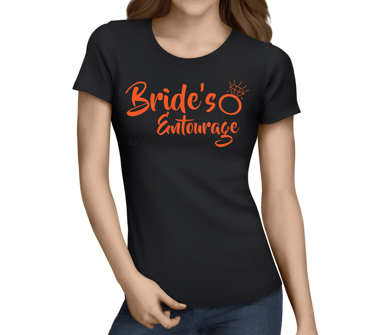 Brides Entourage Colour Custom Hen T-Shirt - Any Name - Party Tee