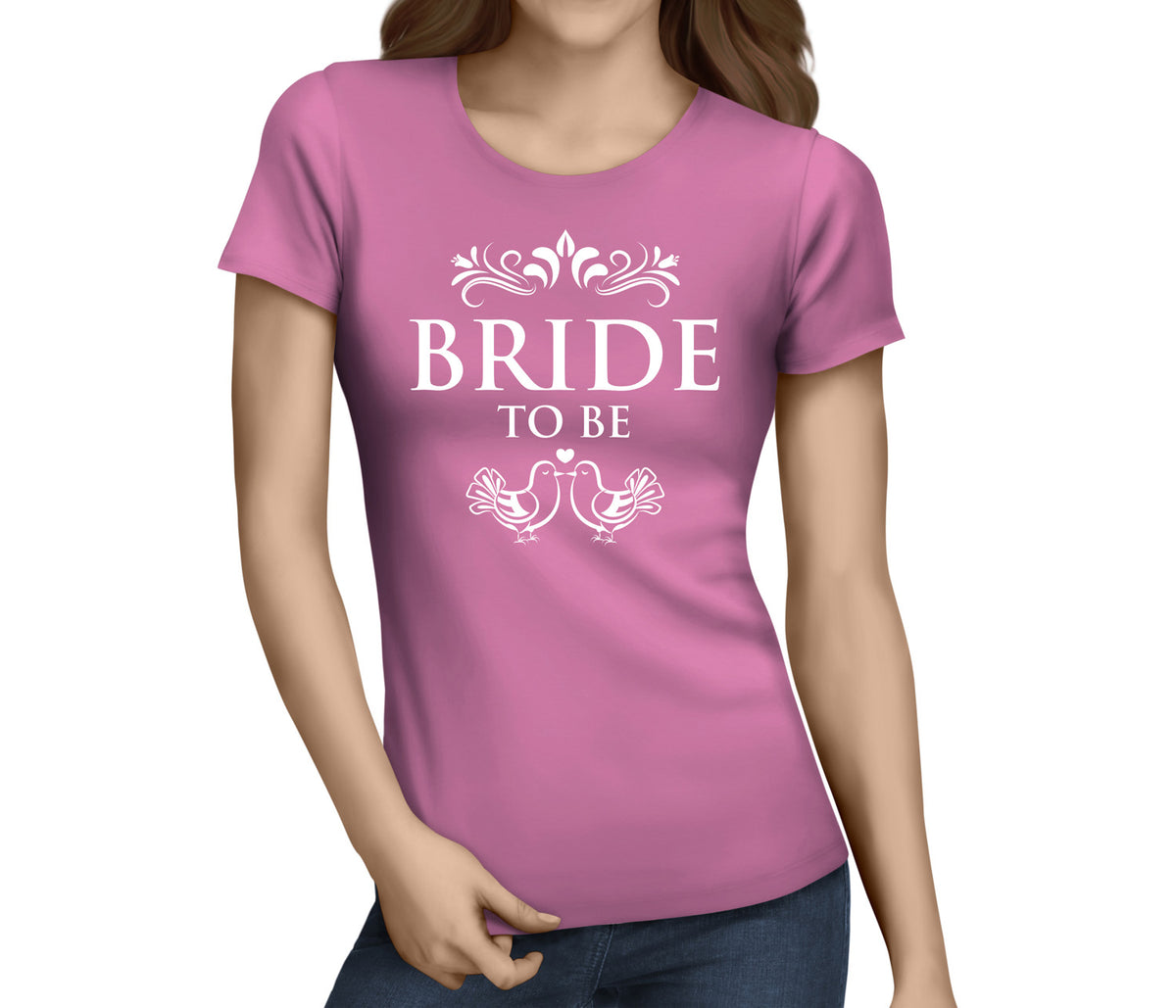 Bride To Be 1 White Custom Hen T-Shirt - Any Name - Party Tee