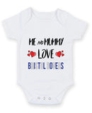 Me and Mummy love BRISTOL ROVERS Personalised FOOTBALL TEAM Baby Grow