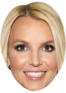BRITNEY SPEARS JB - Music Star Fancy Dress Cardboard Celebrity Party Face Mask