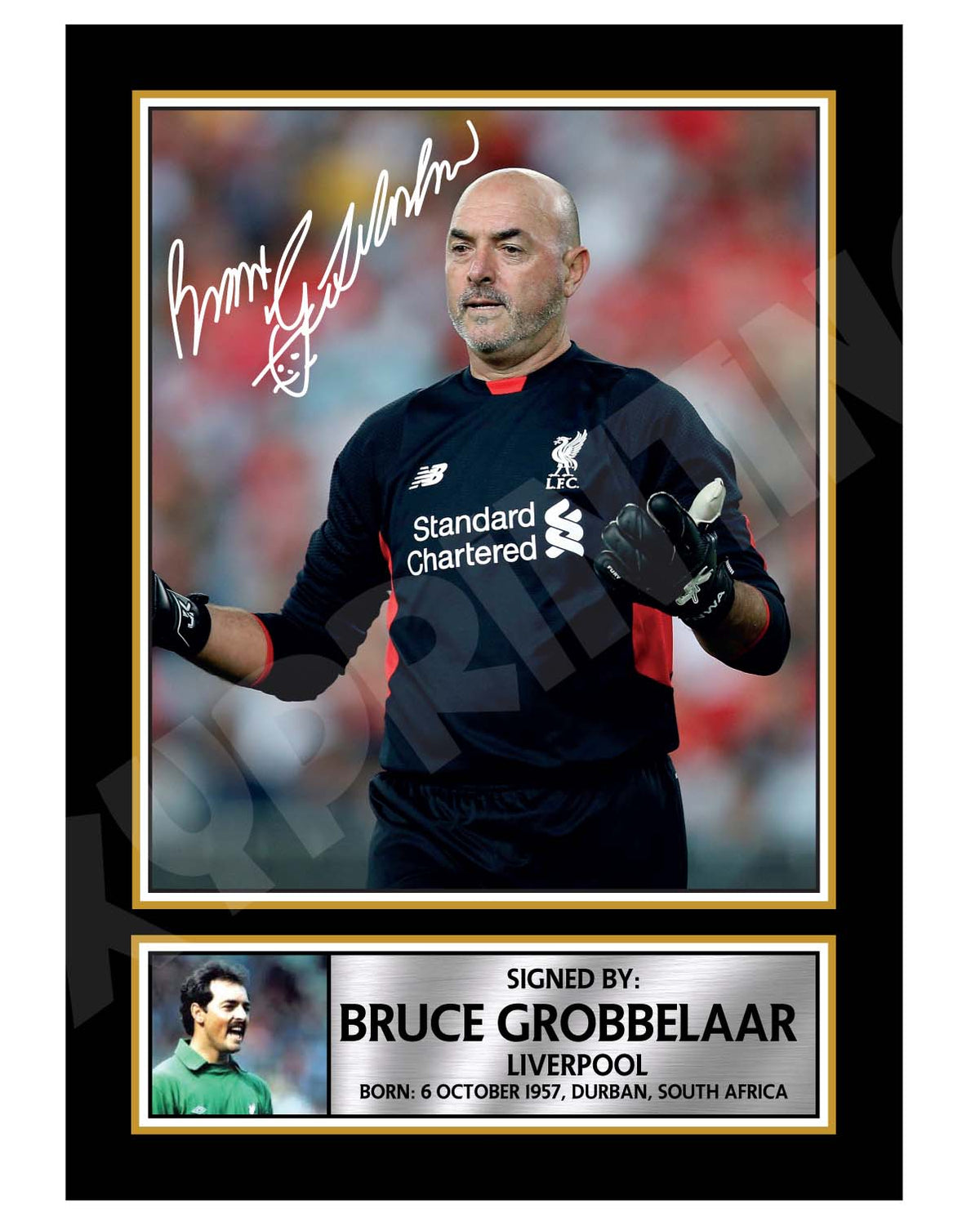 BRUCE GROBBELAAR 2 Limited Edition Football Player Signed Print - Football