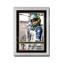 BRUNO SENNA 2 Limited Edition Formula 1 Player Signed Print Formula 1
