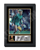 BRYAN GUNN Limited Edition Football Player Signed Print - Football