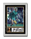 BRYAN GUNN Limited Edition Football Player Signed Print - Football