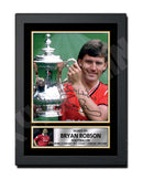 BRYAN ROBSON 2 Limited Edition Football Player Signed Print - Football