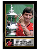 BRYAN ROBSON 2 Limited Edition Football Player Signed Print - Football