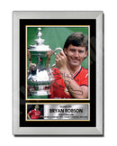 BRYAN ROBSON 2 Limited Edition Football Player Signed Print - Football