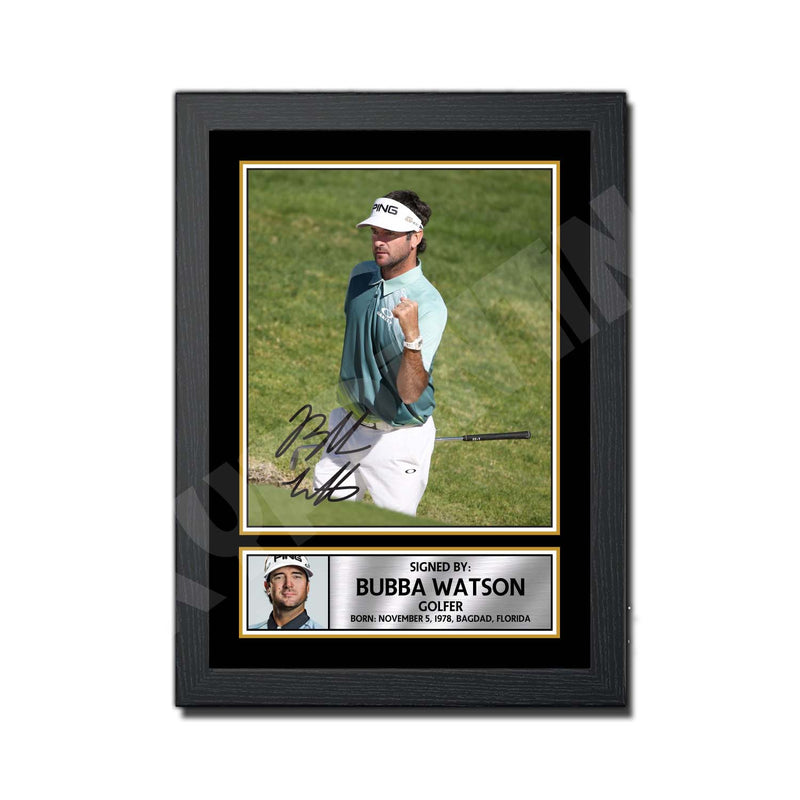 BUBBA WATSON Limited Edition Golfer Signed Print - Golf