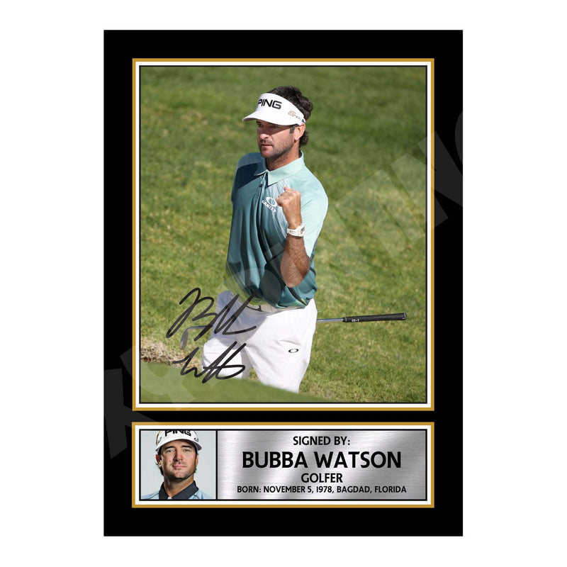 BUBBA WATSON Limited Edition Golfer Signed Print - Golf