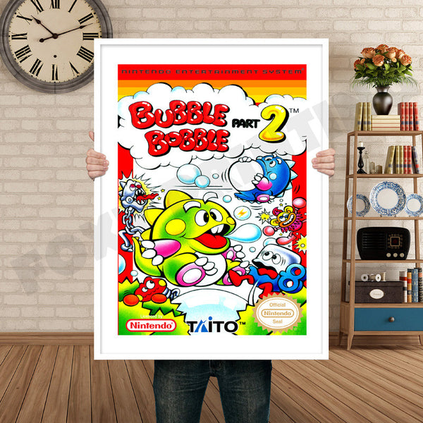 Bubble Bobble 2 Retro Game Inspired Theme Nintendo NES Gaming
