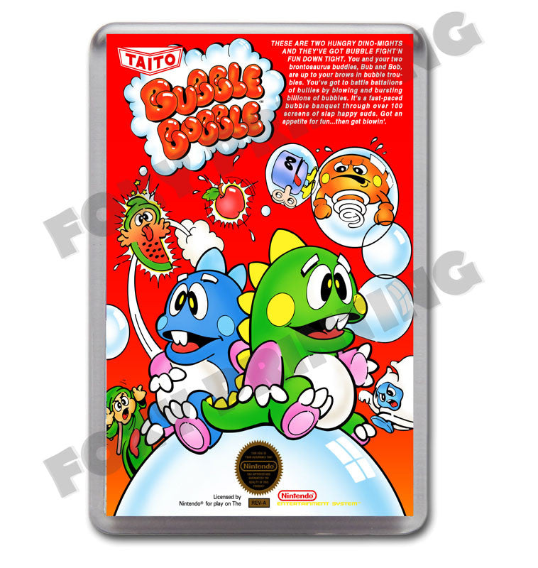 Bubble Bobble Retro Nintendo NES Game Inspired Fridge Magnet 82