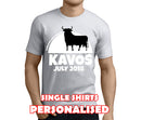Bull Design White Custom Stag T-Shirt - Any Name - Party Tee