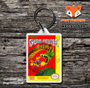 Burger Time Retro NES Game Cover Art Gaming Keyring