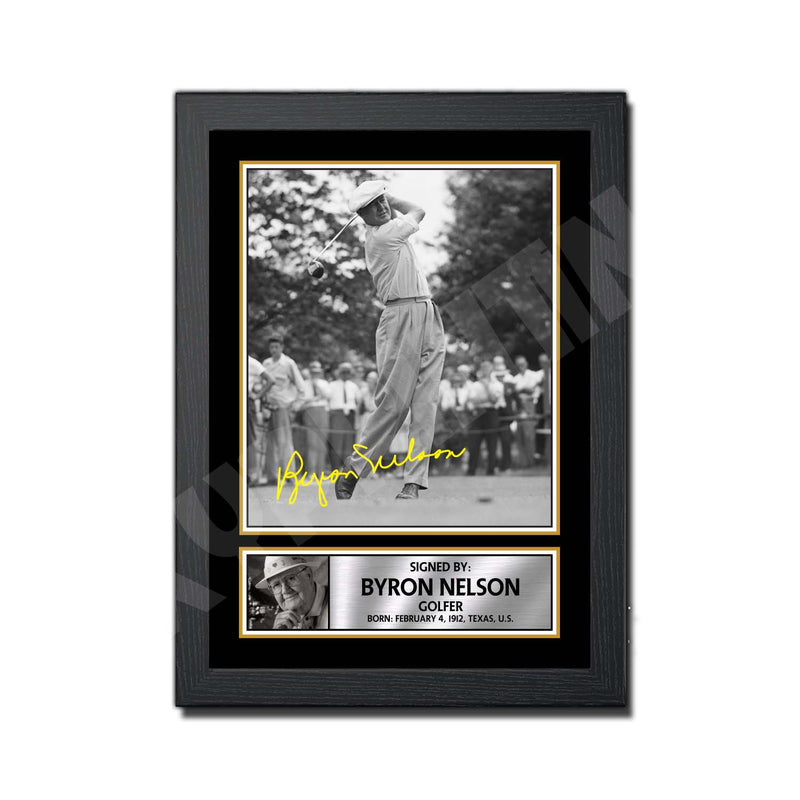 BYRON NELSON Limited Edition Golfer Signed Print - Golf