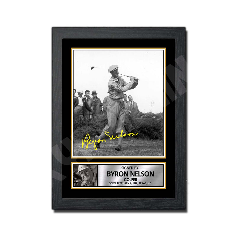 BYRON NELSON 2 Limited Edition Golfer Signed Print - Golf