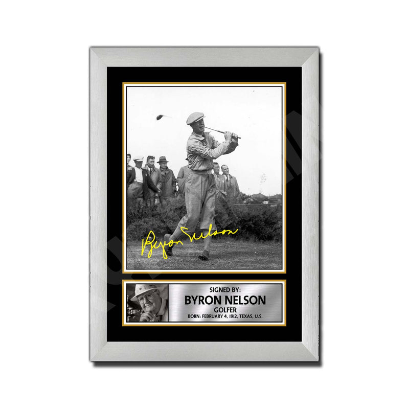 BYRON NELSON 2 Limited Edition Golfer Signed Print - Golf