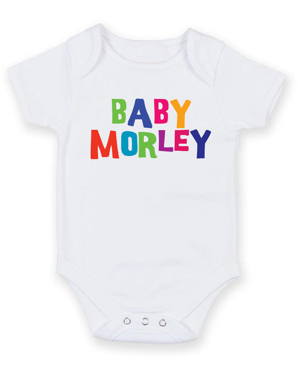 Baby Morelay Personalised Baby Boy Girl Unisex Short Sleeve Bodysuit