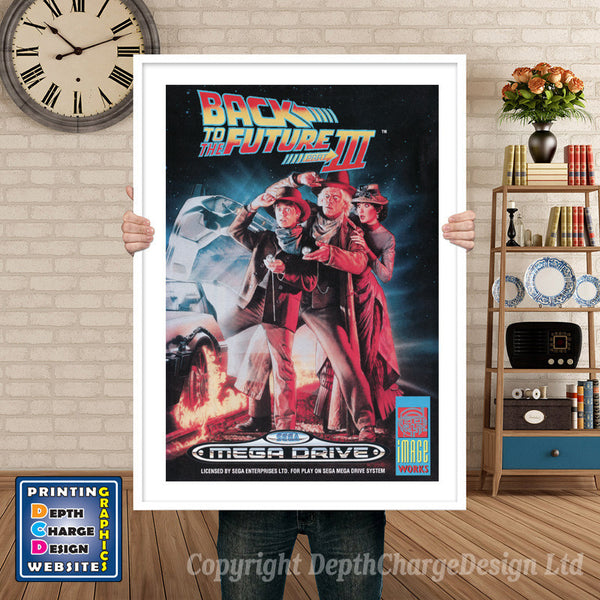 Back To The Future 3 Eu - Sega Megadrive Inspired Retro Gaming Poster