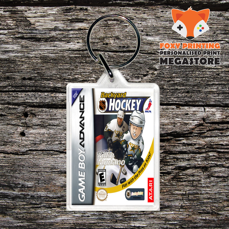 Backyard Hockey Retro Gaming Keyring