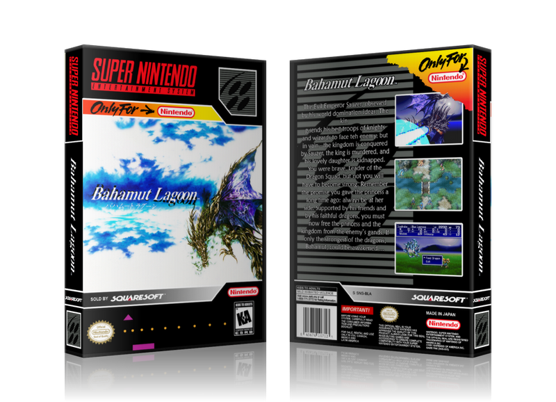 Bahamut Lagoon Replacement Nintendo SNES Game Case Or Cover