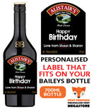 PERSONALISED Baileys Birthday Bottle Label - custom name bottle lables