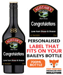 PERSONALISED Baileys Congrats Bottle Label - custom name bottle lables