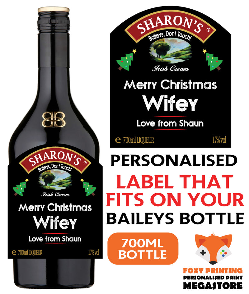 PERSONALISED Baileys Wifey Bottle Label - custom name bottle lables