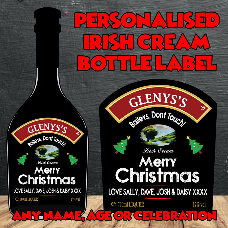 PERSONALISED Baileys Bottle Label - custom name bottle lables