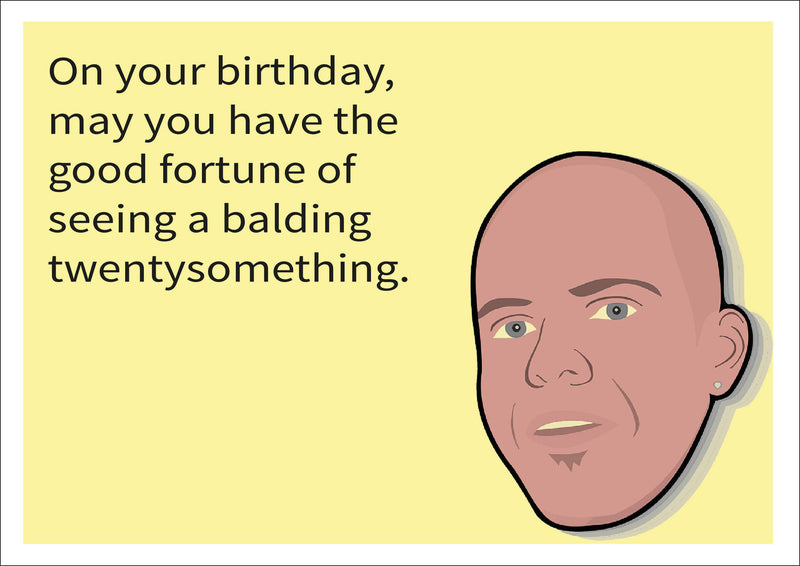 Balding INSPIRED Adult Personalised Birthday Card Birthday Card