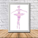 Personalised Ballet 1 B Word Art Poster Print