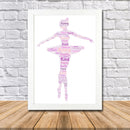 Personalised Ballet 1 B Word Art Poster Print