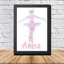 Personalised Ballet 1 Word Art Poster Print
