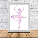 Personalised Ballet 2 Word Art Poster Print