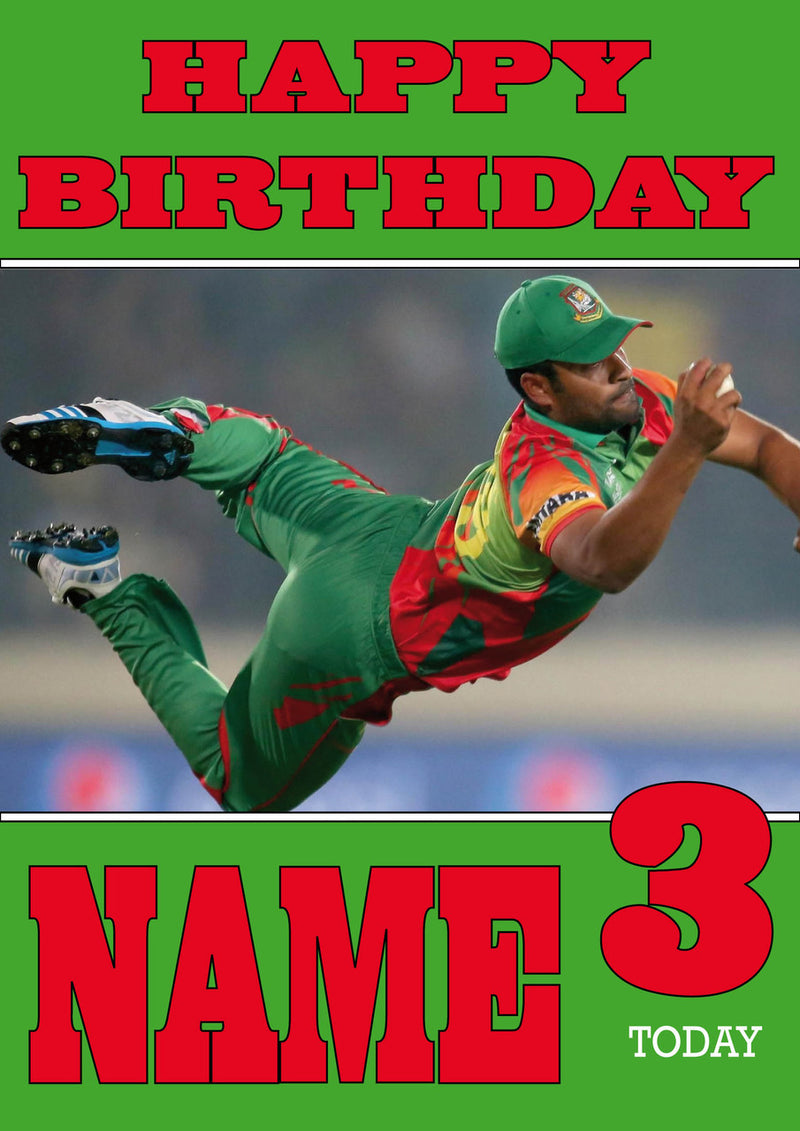 Bangladesh Catcher THEME INSPIRED Style PERSONALISED Kids Adult FUNNY Birthday Card