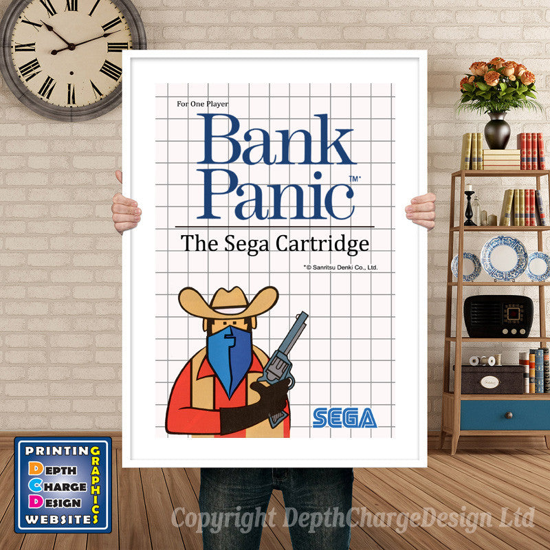 Bank Panic Inspired Retro Gaming Poster A4 A3 A2 Or A1