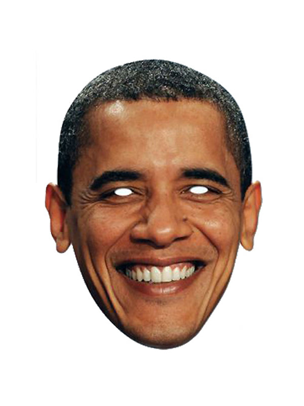 BARACK OBAMA JB - TV Star Fancy Dress Cardboard Celebrity Party Face Mask